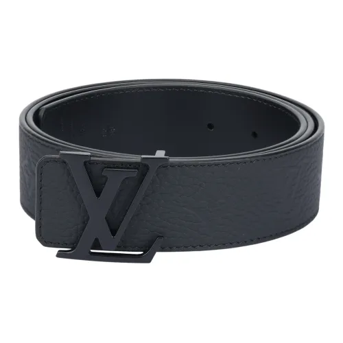 LOUIS VUITTON Ремни из коровьей кожи Мужской Черный Ширина 4CM