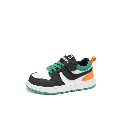 SNOOPY Spacewalk Детские Скейтборды Низкий Верх Черный Зеленый Кожаный Верх KIDS