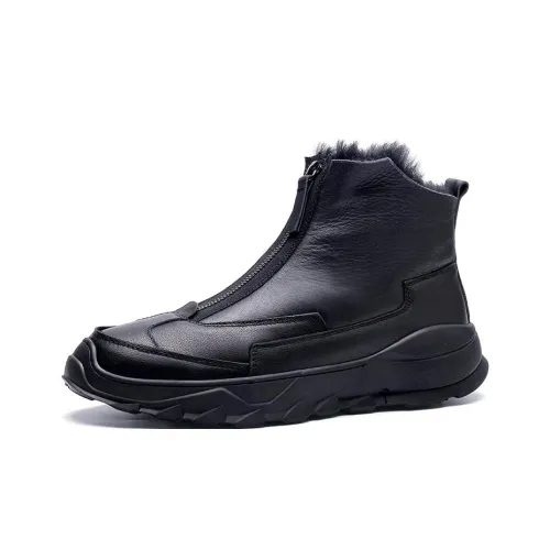 ZUOSAISI Ботильоны Черные с флисовой подкладкой Мужские
