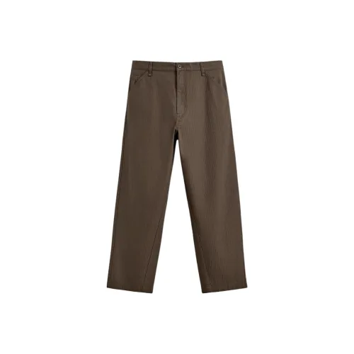 ZARA Коричневый Мужской Повседневный Брюки