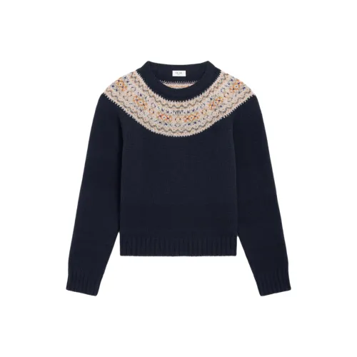 CELINE Темно-синие мужские свитеры