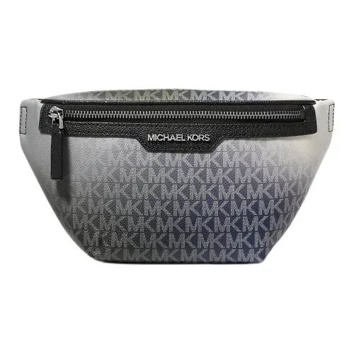 MICHAEL KORS Cooper Покрытый холст Sling Сумка Мужская Черный Белый