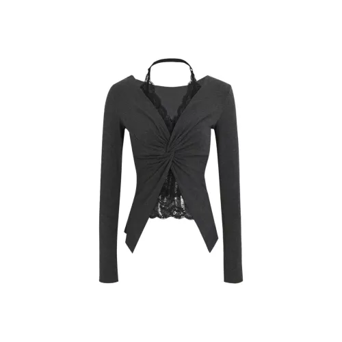 MA JOURNEE Темно-серый Женский Трикотаж