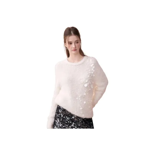 AIVEI Белый Женский Свитер