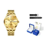 Стальной браслет полностью из золота [Синяя коробка + ремень]