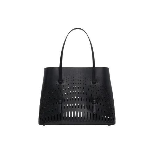 Alaia Телячья кожа Тоут Сумка Сумка для покупок Сумка на плечо Сумка Женская Черная