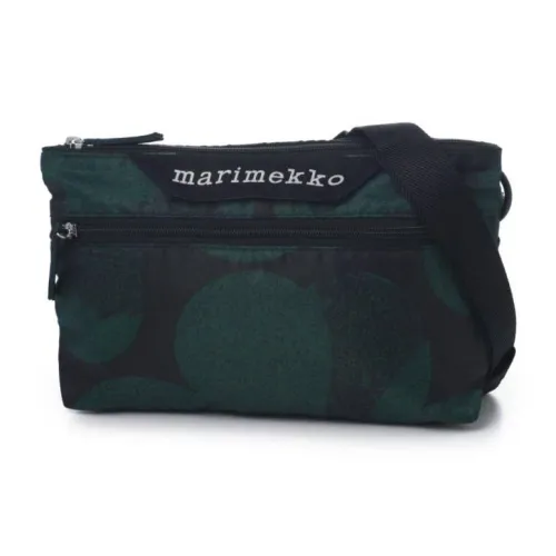 Marimekko совместная брендированная нейлоновая сумка через плечо маленькая унисекс зеленая и черная