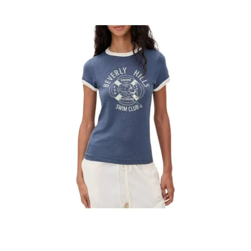 RE DONE Глубокий морской синий Женские T-рубашки