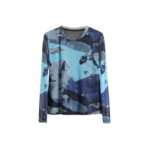 TOUCH Синий Серый Женская T-рубашка