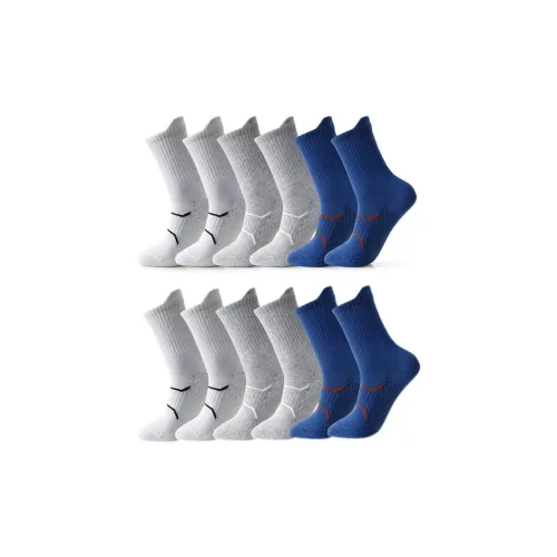 NAVIGARE [12 Пачка] 4 Белых + 4 Светло-Серых + 4 Синих Мужские Носки MID до икры