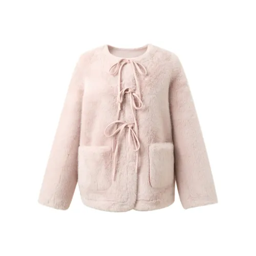 3COLOUR Светло-розовый Женские меховые изделия