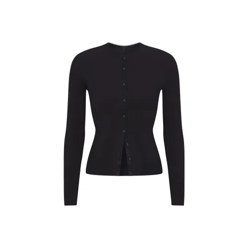 SKIMS FW25 DROP NEEDLE POINTELLE Длинный рукав Кардиган Трикотаж Женский