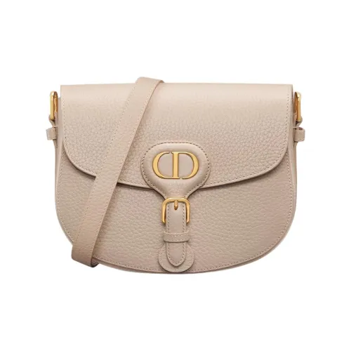 DIOR Bobby Телячья кожа Сумка через плечо Сумка на плечо Средняя Женская Розово-бежевая
