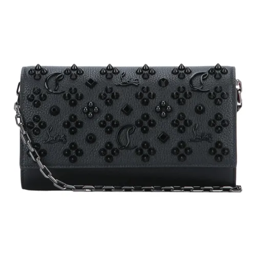 CL Телячья кожа Сумка через плечо Кошелек Женские Черный