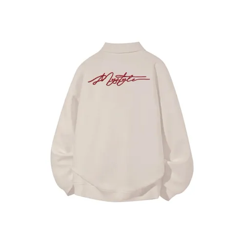 MJ STYLE Полузастежка Поло Воротник Толстовка Унисекс