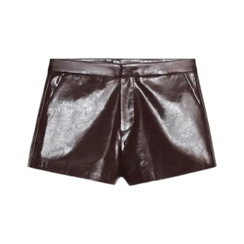 ZARA Темные бордовые женские повседневные шорты