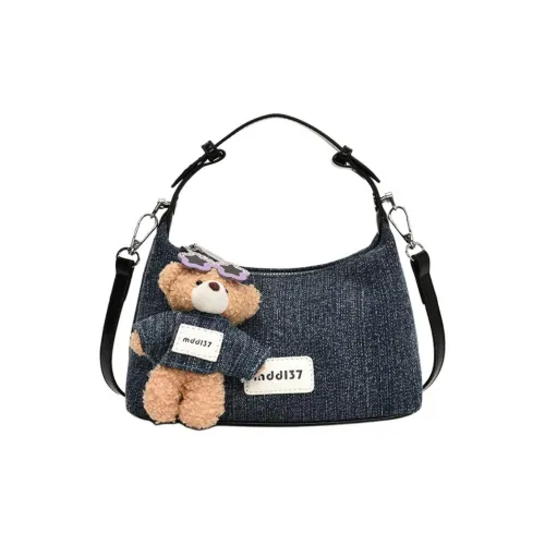 DALO Деним с ПУ (полиуретан) Панель Сумка Стандартная Женская Черная Коричневая