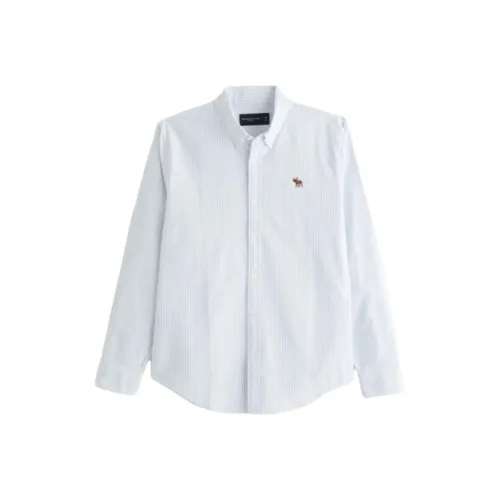 Abercrombie＆Fitch Светло-синие Мужские Рубашки