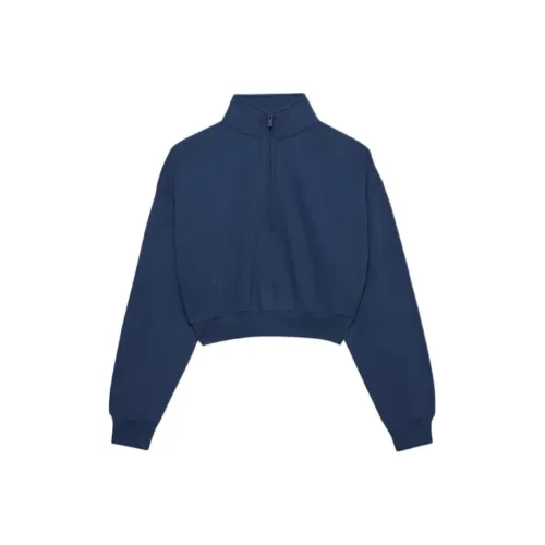 ARITZIA FW25 Cozy Sweatfleece Boyfriend Crop 1 2 ZIP Толстовка Женские