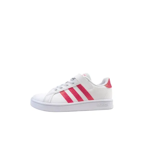 ADIDAS NEO GRAND COURT Устойчивый к истиранию Низкий Топ Детские Скейтбординги Белый для детей 3-7 лет