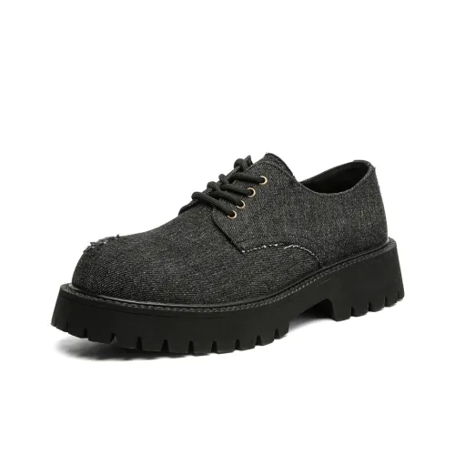 MUYI Модная рваная обувь Derby модная повседневная платформа Chunky Beggar мужская