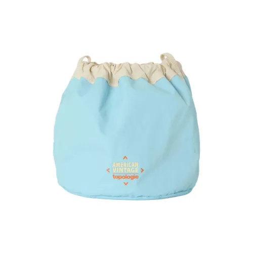 Topologie Letter Logo Сумка-ведро Сумка через плечо Стандартная Унисекс Light Синий Молочно-белый