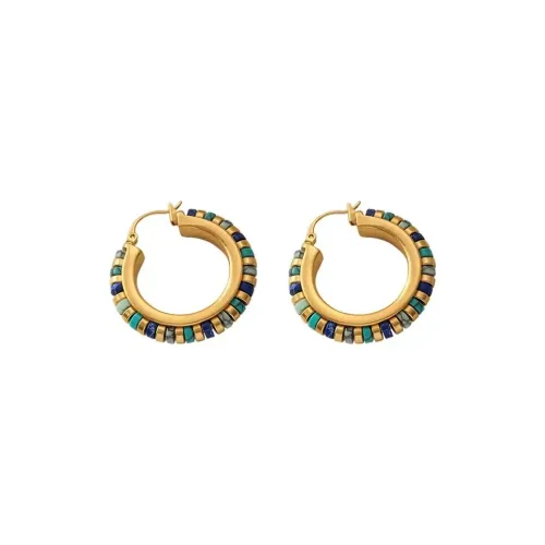 ZWU Copper Stud Earrings Women's ZWU Медные серьги-гвоздики женские