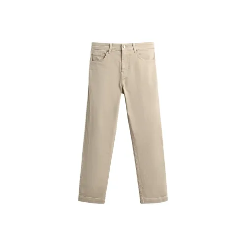 ZARA Белые Мужские Повседневные Штаны