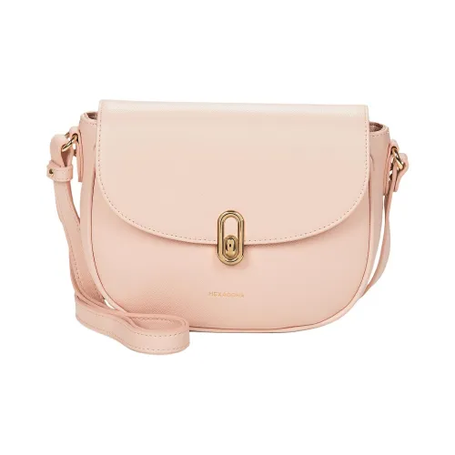 H HEXAGONA Париж Синтетическая кожа Сумка через плечо Сумка на плечо Женская Светло-розовая