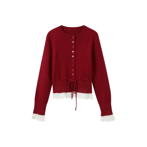 3COLOUR Вишнево-красный Женский Трикотаж