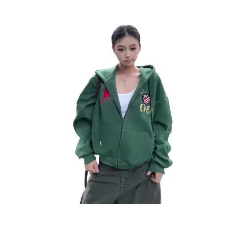 REMOULD Темно-зеленый Женский Свитшот