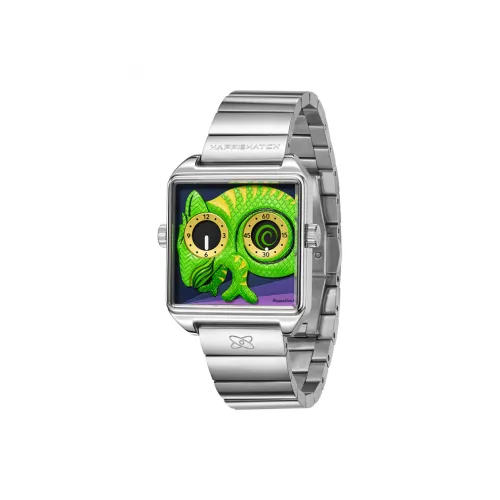 HappieWatch Кварцевый механизм ремешок из нержавеющей стали унисекс зеленый циферблат