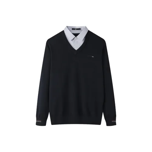 HLA Темно-синий 30 Мужской Трикотаж