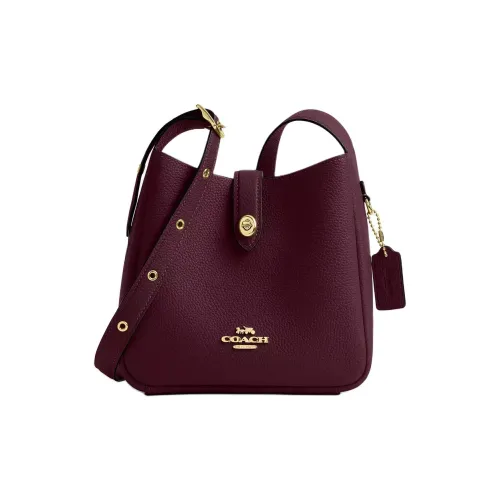 COACH Hadley Pebble Leather Crossbody Bag Shoulder Bag Mini Women's Dark Red