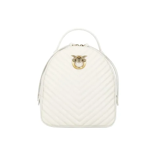 PINKO Love Series Коровья кожа Рюкзак Женские Сливочный