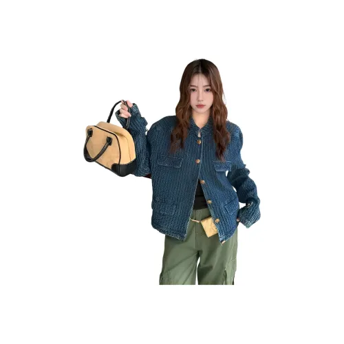 MTHE Выстиранный Синий Женский Куртки