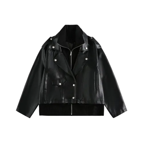 PGKZ Черный Унисекс Кожаные куртки