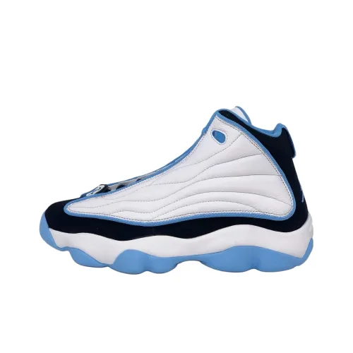 Джордан Pro Strong Винтажные Баскетбольные Кроссовки Мужские Белый Черный Синий