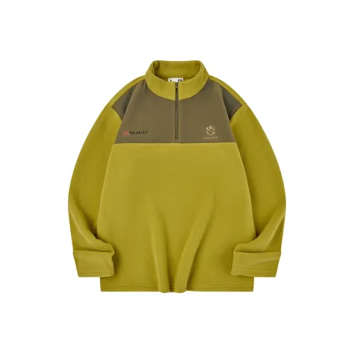 QIAODAN Mountain God Series Свитшот Мужской Желтый Фруктовый зеленый Лесной мшистый Коричнево-зеленый