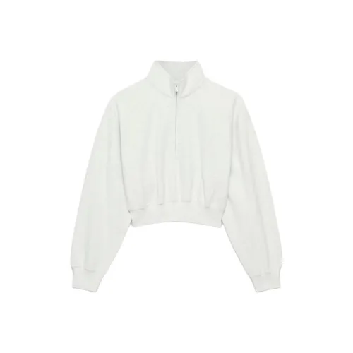ARITZIA FW25 Cozy Sweatfleece Boyfriend Crop 1 2 ZIP Толстовка Женские