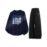 Темно-синий (Холодное сердце Снежные горы) + Черный (Холодное сердце Снежные горы Штаны с логотипом)