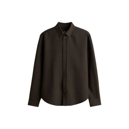 H M Темно-хаки Зеленые Мужские Рубашки