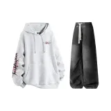 Комплект одежды (Серый топ Фотиния + Черные штаны)