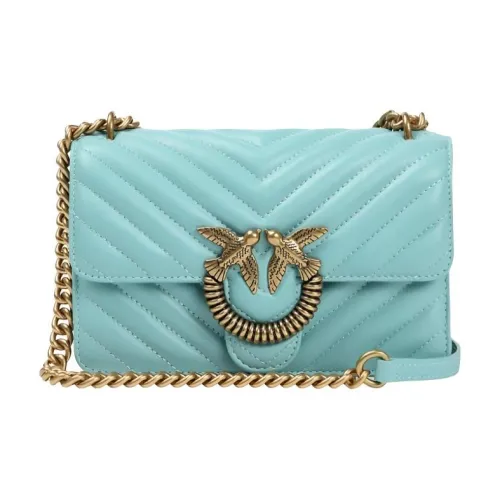 PINKO Овчина Swallow Сумка Сумка через плечо Средняя Женская Светло-синяя