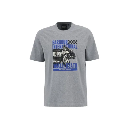 BARBOUR Антрацитовый известняк Мужская T-рубашка