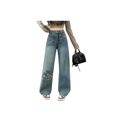 HTHK Blue Women's Jeans HTHK Синий Женские Джинсы