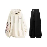 Комплект (абрикосовый топ+черные брюки)