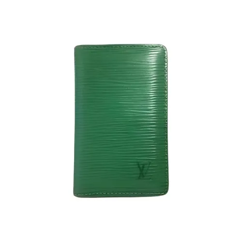 LOUIS VUITTON Кошелек из кожи EPI женский Borneo зеленый