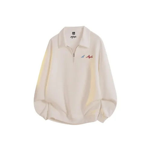 MJ STYLE Полузастежка Поло Воротник Толстовка Унисекс