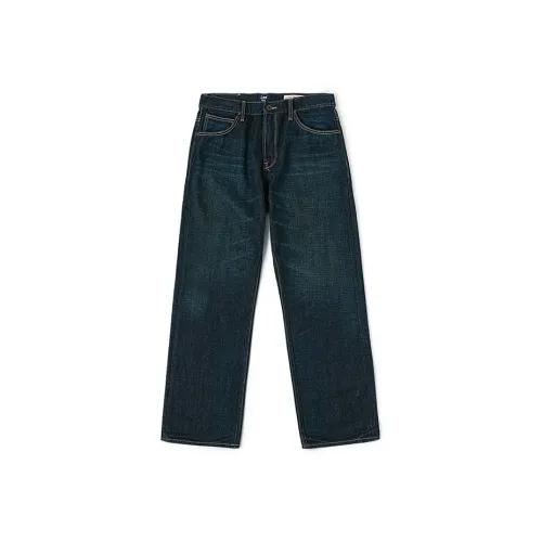 Lee Темно-синий Мужской Джинсы